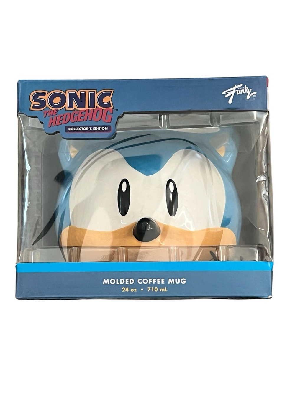 Sonic the Hedgehog Blue Molded 24 oz Coffee Mug Collector’s Edition